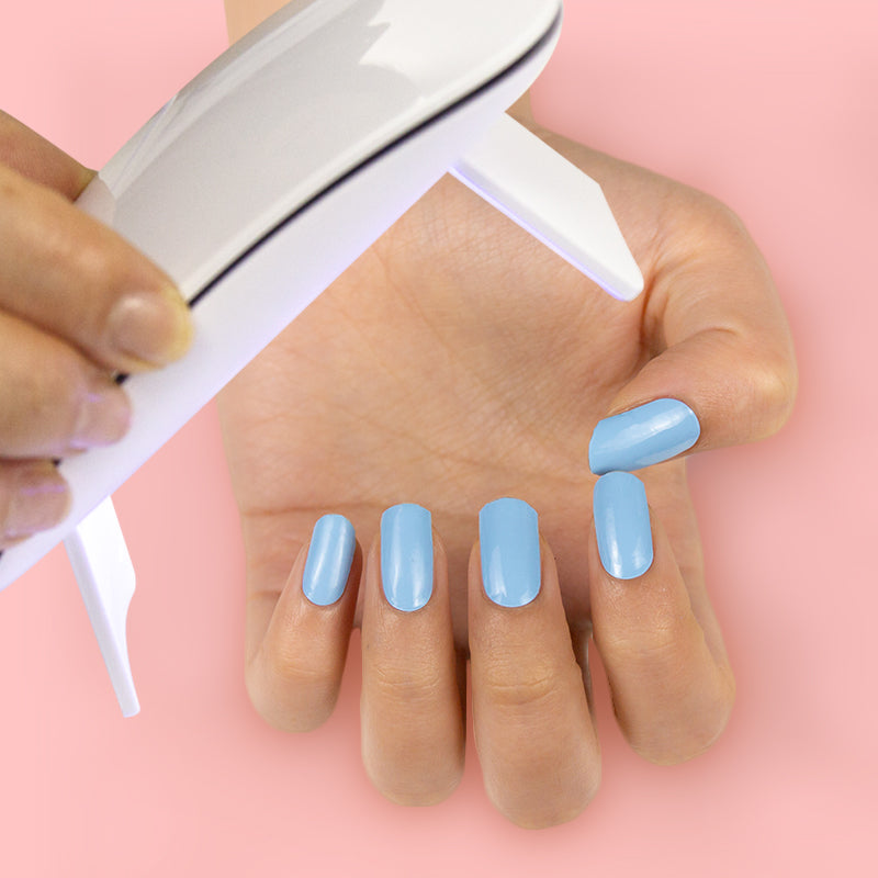 Sky Blue - Semi Cured Gel Nail Stickers