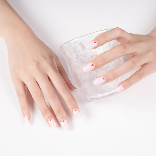 200044 - Valentine Heart - Semi Cured Gel Nail Stickers
