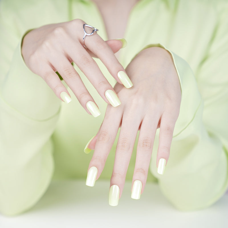Lime Sorbet - Semi Cured Gel Nails - Chickibabes & Co