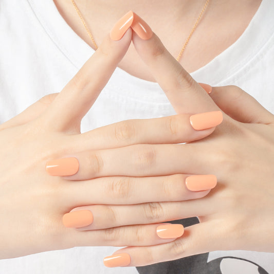 200070 - Apricot Delight - Semi Cured Gel Nail Stickers