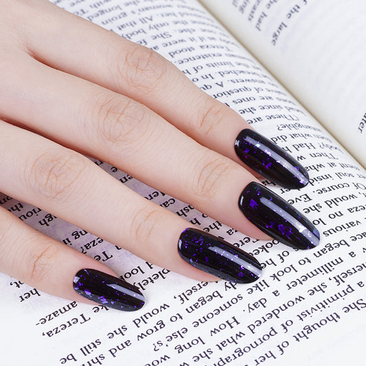 200105 - Midnight Sapphire Sprinkle - Semi Cured Gel Nail Stickers