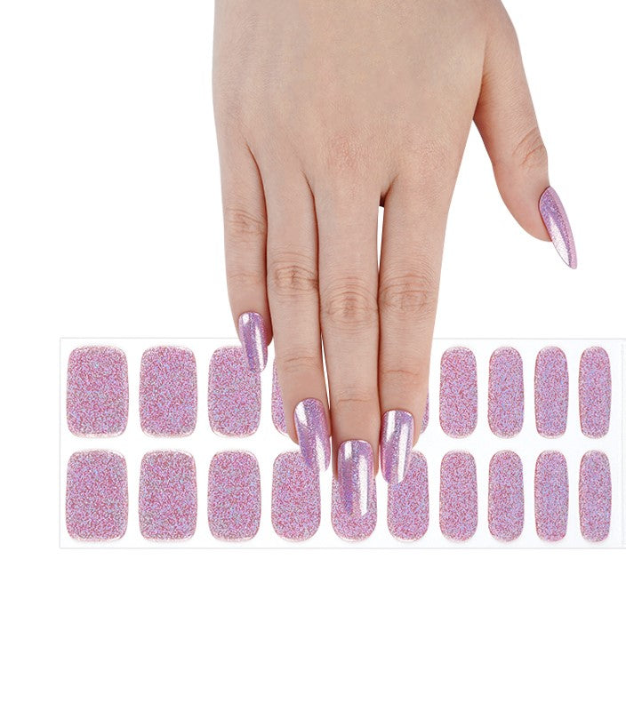 200127 - Fairy Pink Sparkle - Semi Cured Gel Nail Stickers