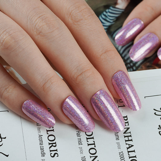 200127 - Fairy Pink Sparkle - Semi Cured Gel Nail Stickers