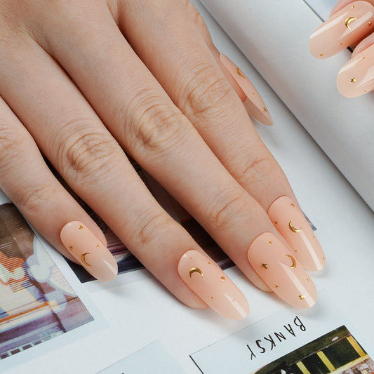 200132 - Peach Night Sky - Semi Cured Gel Nail Stickers