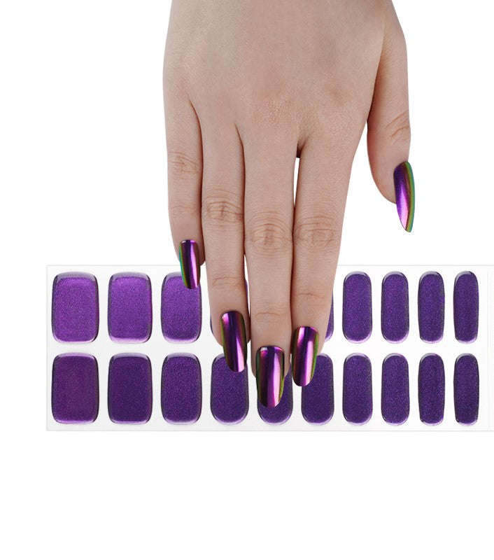 200138 - Royal Purple Glimmer - Semi Cured Gel Nail Stickers
