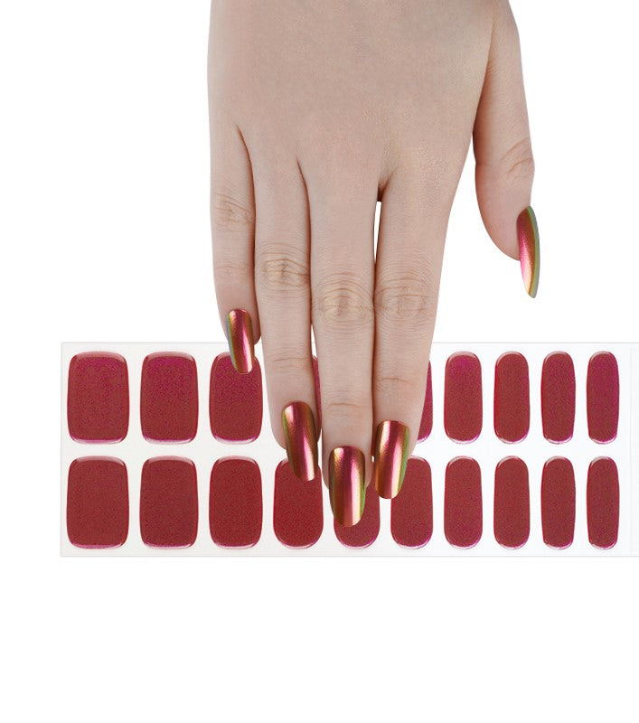 200139 - Garnet Glimmer - Semi Cured Gel Nail Stickers