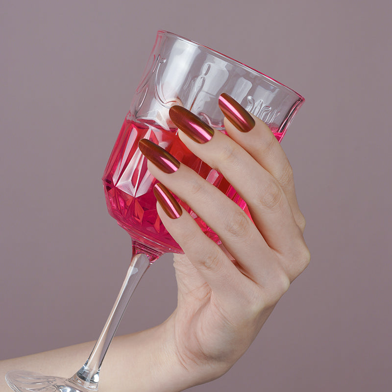 200139 - Garnet Glimmer - Semi Cured Gel Nail Stickers