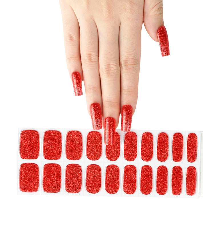 200151 - Christmas Day Sparkle - Semi Cured Gel Nail Stickers