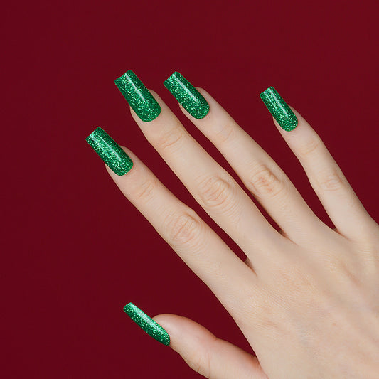 200152 - Christmas Tree Sparkle - Semi Cured Gel Nail Stickers