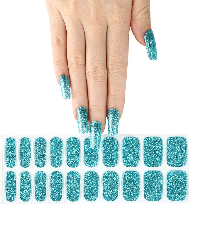 200153 - Crystal Sea Sparkle - Semi Cured Gel Nail Stickers