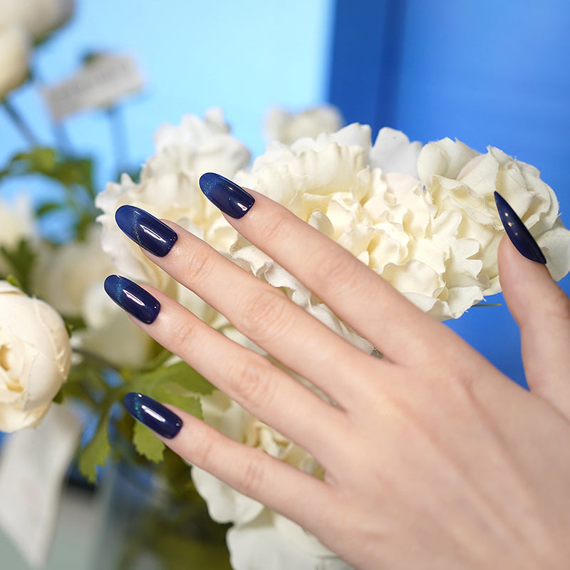 Midnight Glaze Shimmer - Semi Cured Gel Nails