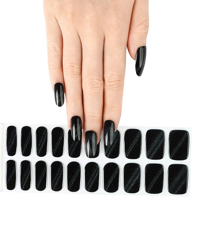 200171 - Midnight Glitter - Semi Cured Gel Nail Stickers