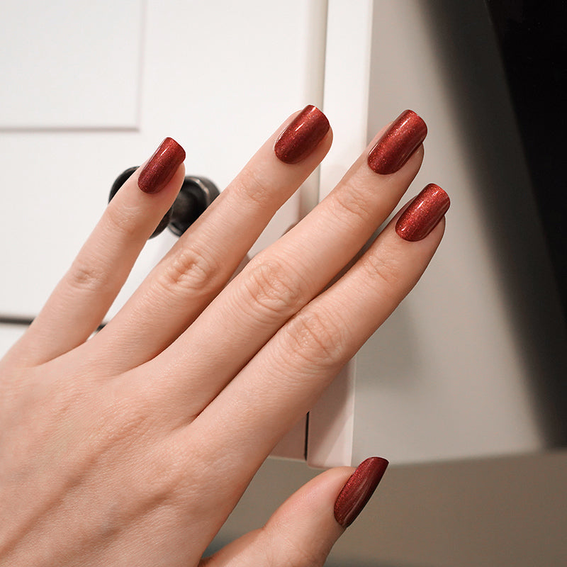 200184 - Merlot Shimmer - Semi Cured Gel Nail Stickers