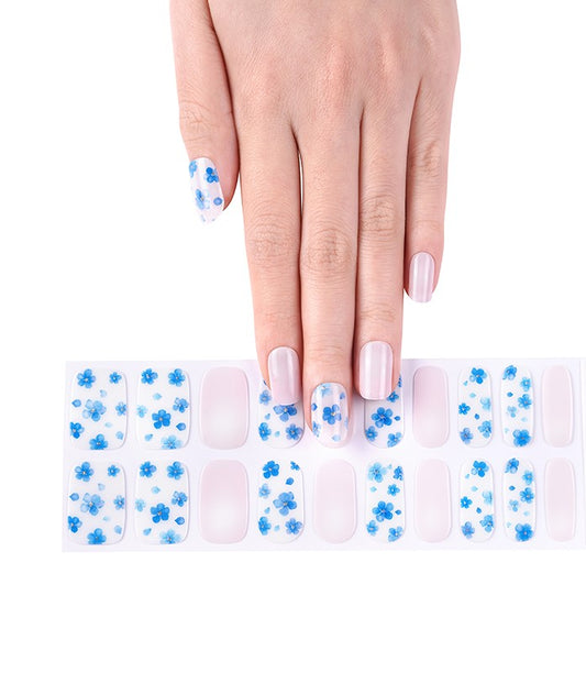 200190 - Forget Me Nots - Semi Cured Gel Nail Stickers