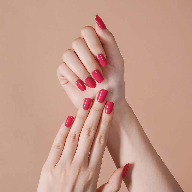 200196 - Rosy Cherry Delight - Semi Cured Gel Nail Stickers