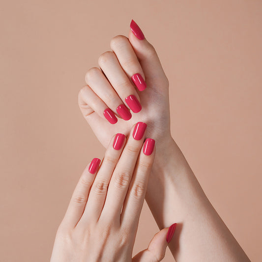 200196 - Rosy Cherry Delight - Semi Cured Gel Nail Stickers
