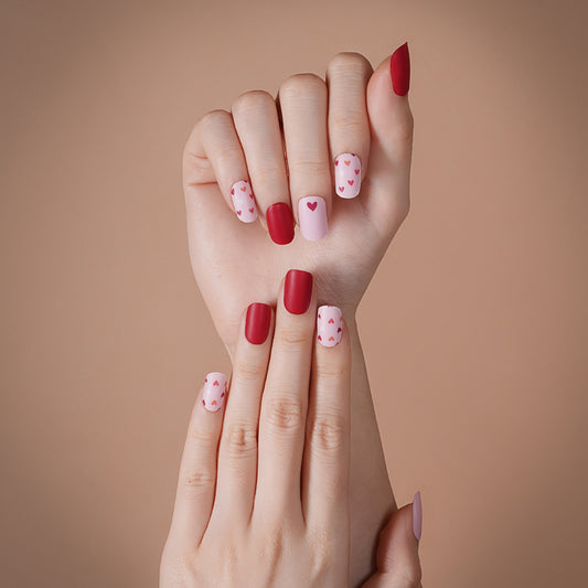 200200 - True Love Red - Semi Cured Gel Nail Stickers
