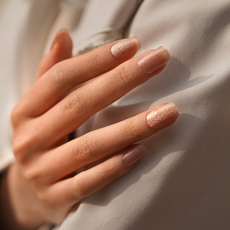 200228 - Golden Glaze Twinkle - Semi Cured Gel Nail Stickers