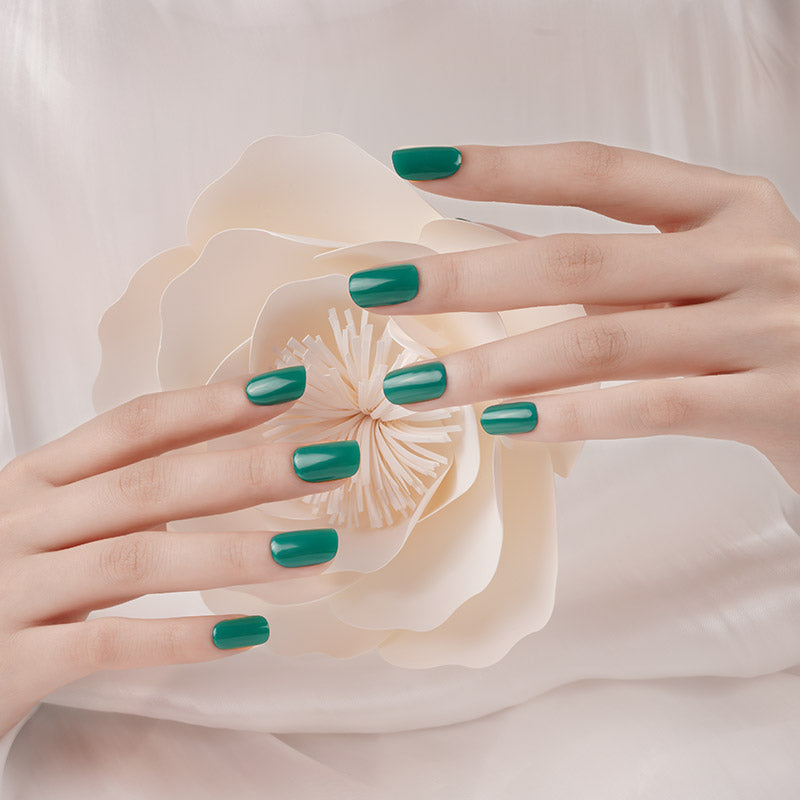 200239 - Teal Glow - Semi Cured Gel Nail Stickers