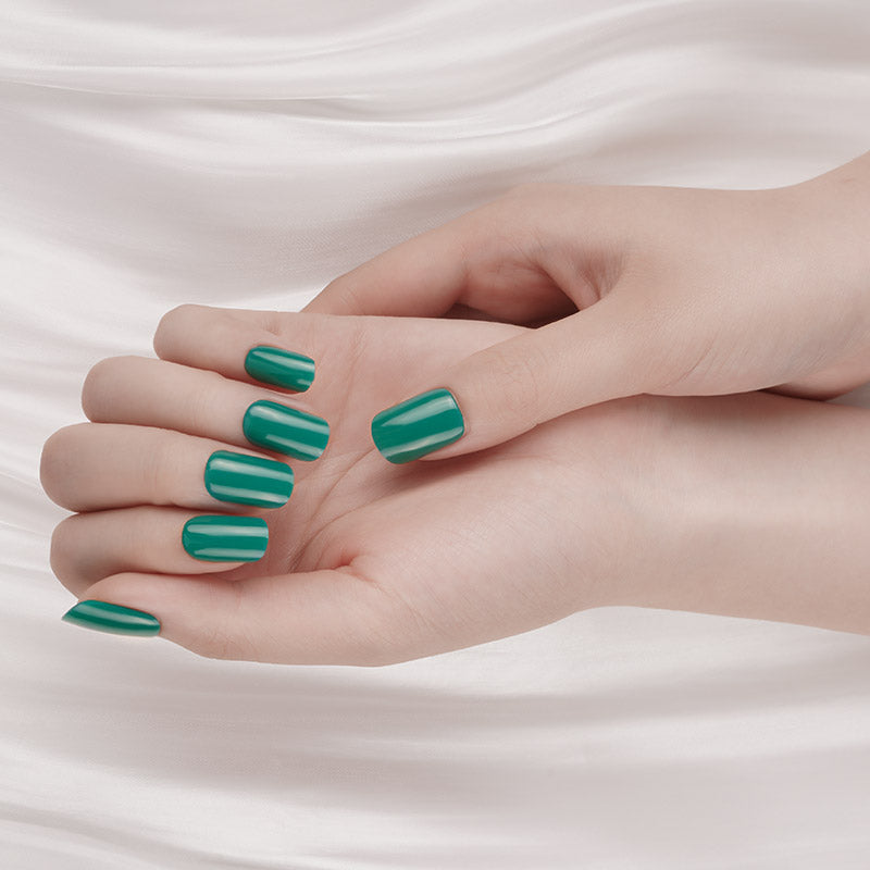 200239 - Teal Glow - Semi Cured Gel Nail Stickers