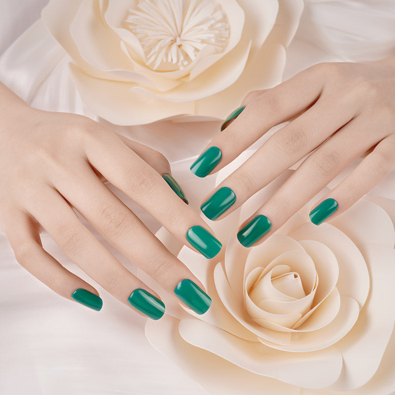 200239 - Teal Glow - Semi Cured Gel Nail Stickers