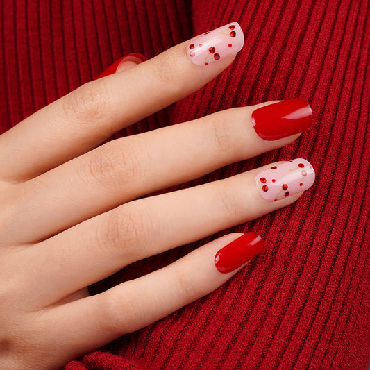 200250 - Cherry Delight - Semi Cured Gel Nail Stickers