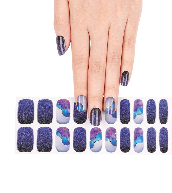 200253 - Celestial Sea Sparkle - Semi Cured Gel Nail Stickers
