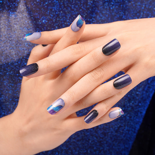200253 - Celestial Sea Sparkle - Semi Cured Gel Nail Stickers