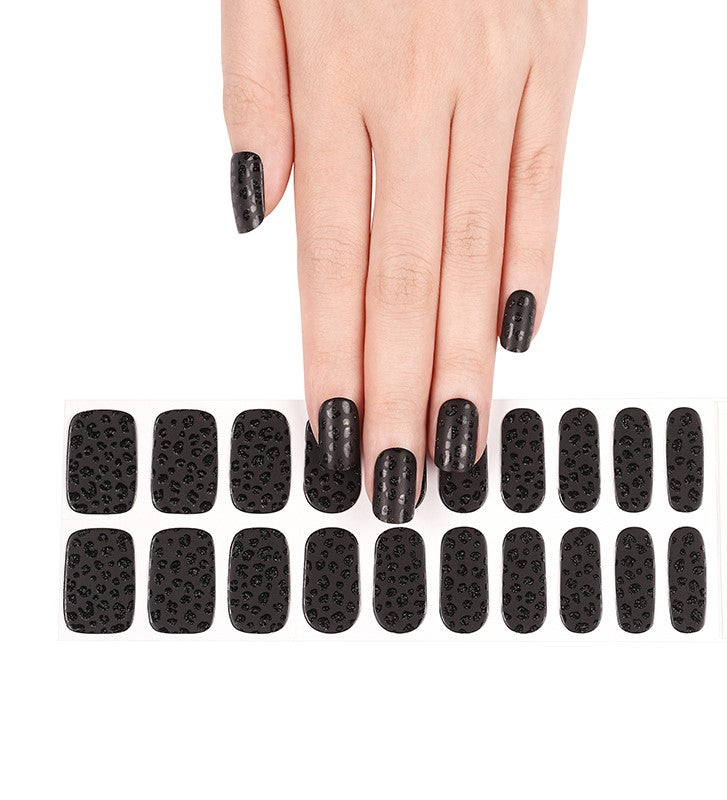 200257 - Midnight Panther - Semi Cured Gel Nail Stickers