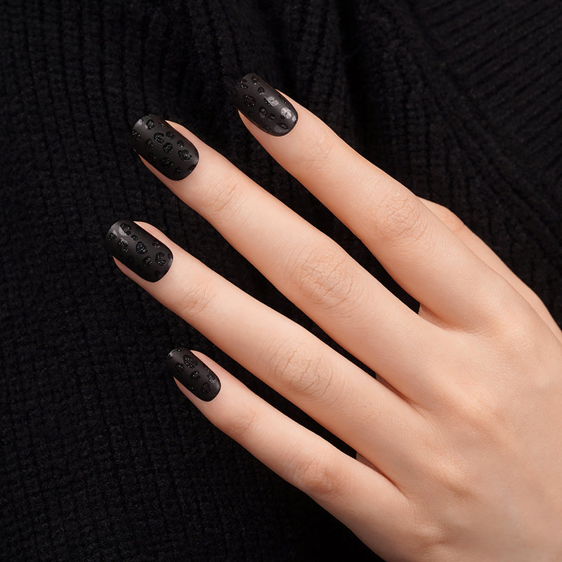 200257 - Midnight Panther - Semi Cured Gel Nail Stickers