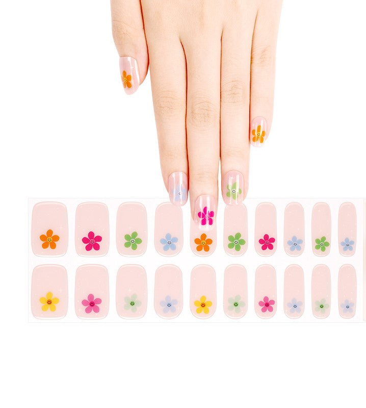200277 - Happy Dayz Flowers - Semi Cured Gel Nail Stickers