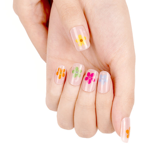 200277 - Happy Dayz Flowers - Semi Cured Gel Nail Stickers