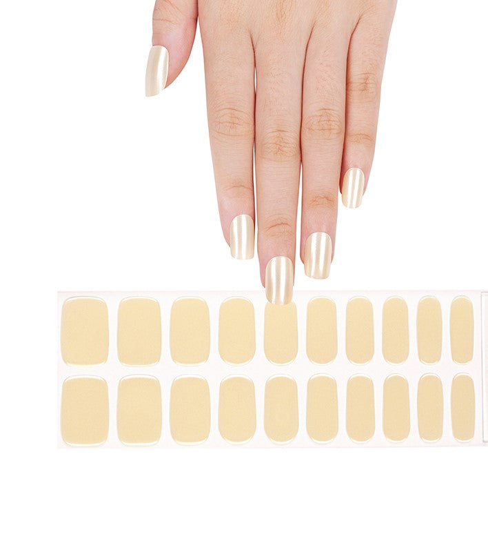 200280 - Nude Pearl Apricot - Semi Cured Gel Nail Stickers