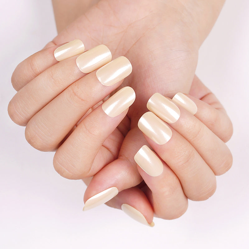 200280 - Nude Pearl Apricot - Semi Cured Gel Nail Stickers