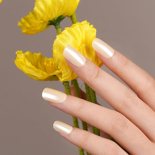 200280 - Nude Pearl Apricot - Semi Cured Gel Nail Stickers