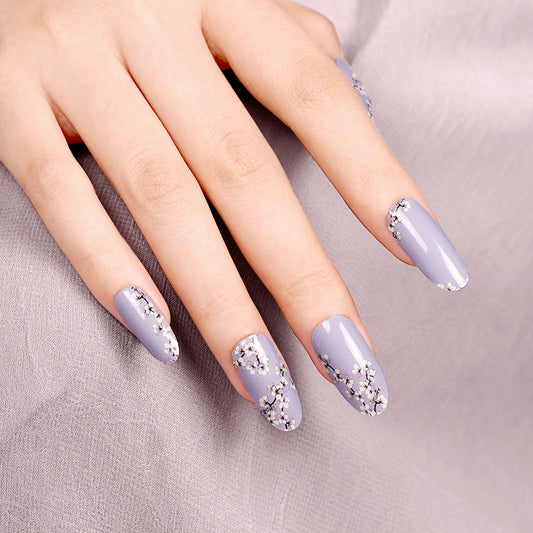 200284 - Wisteria Blue Blossom - Semi Cured Gel Nail Stickers