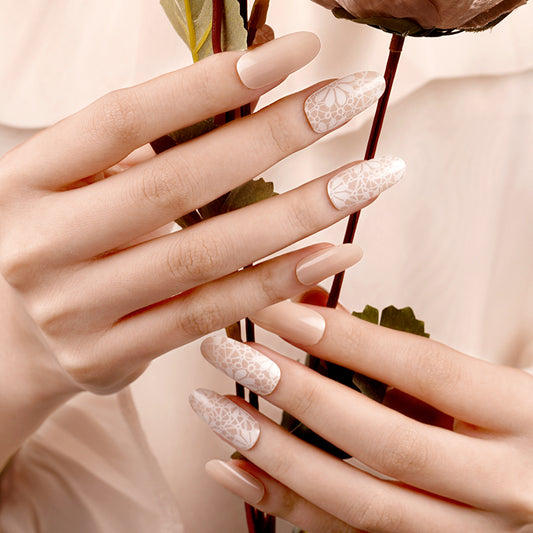 200286 - Lacey Dazy Nude - Semi Cured Gel Nail Stickers