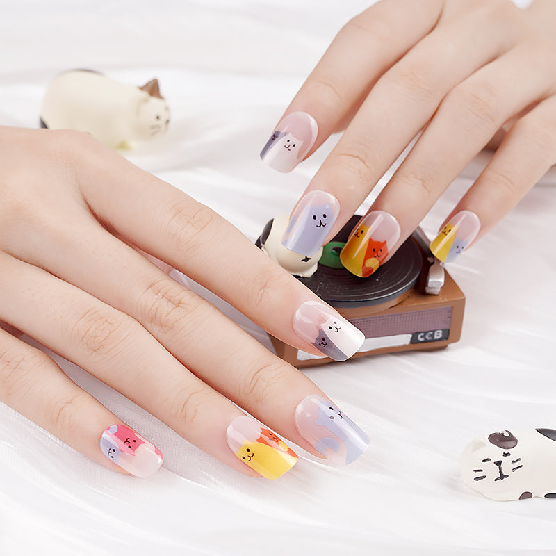 Kitty Cats - Semi Cured Gel Nails