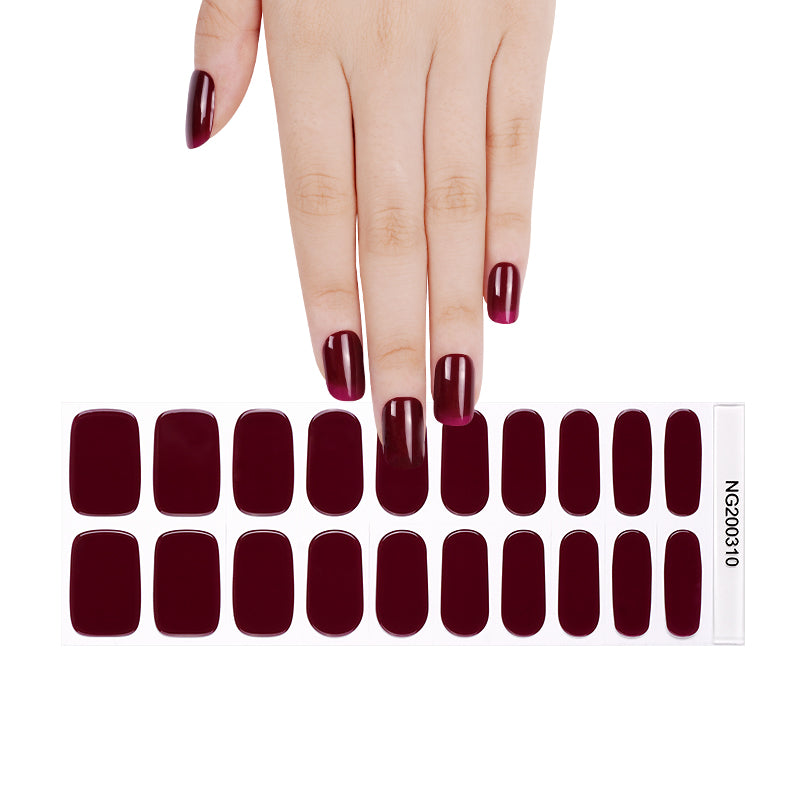200310 - Gleaming Chestnut - Semi Cured Gel Nail Stickers