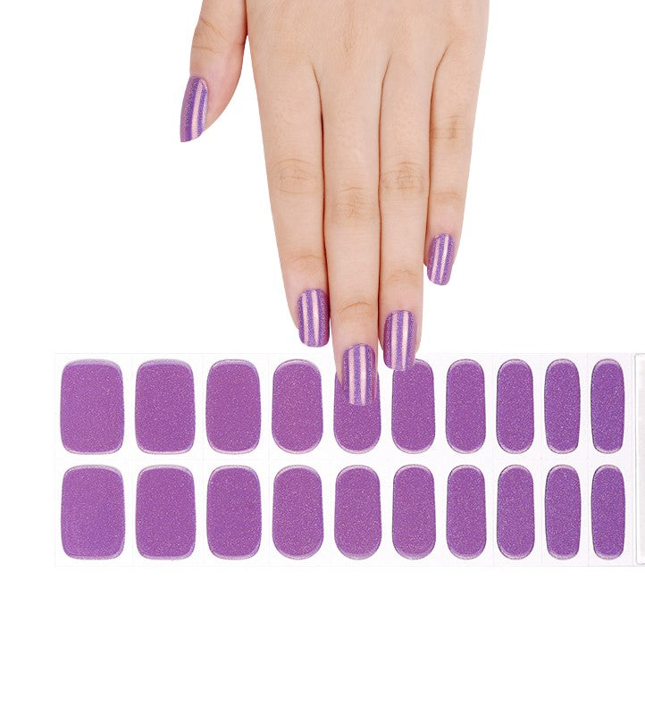 200318 - Purple Shimmer - Semi Cured Gel Nail Stickers