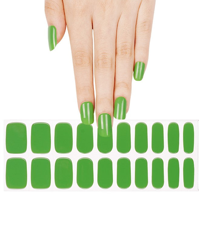 200340 - Crisp Green Apple - Semi Cured Gel Nail Stickers