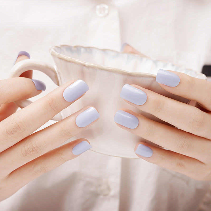Whisper Blue - Semi Cured Gel Nails