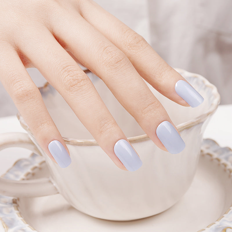 Whisper Blue - Semi Cured Gel Nails