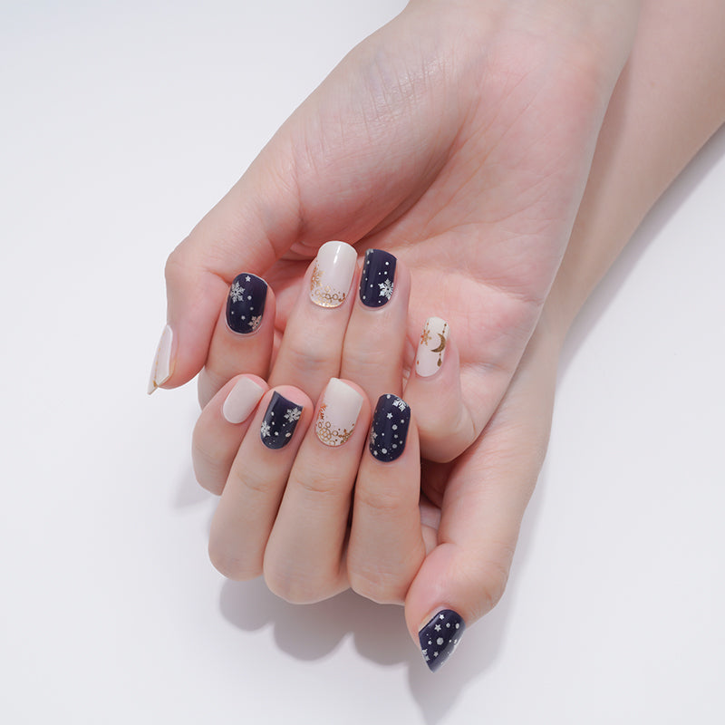 200042 - Snowflake Glamour - Semi Cured Gel Nail Stickers