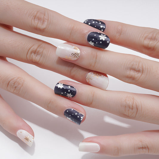 200042 - Snowflake Glamour - Semi Cured Gel Nail Stickers