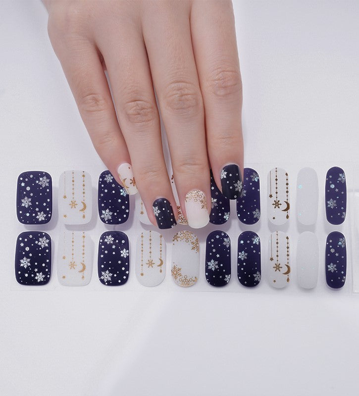 200042 - Snowflake Glamour - Semi Cured Gel Nail Stickers