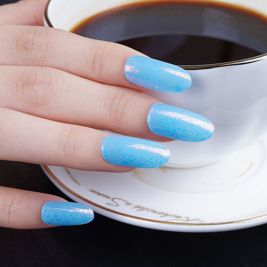 200093 - Blue Skies Shimmer - Semi Cured Gel Nail Stickers